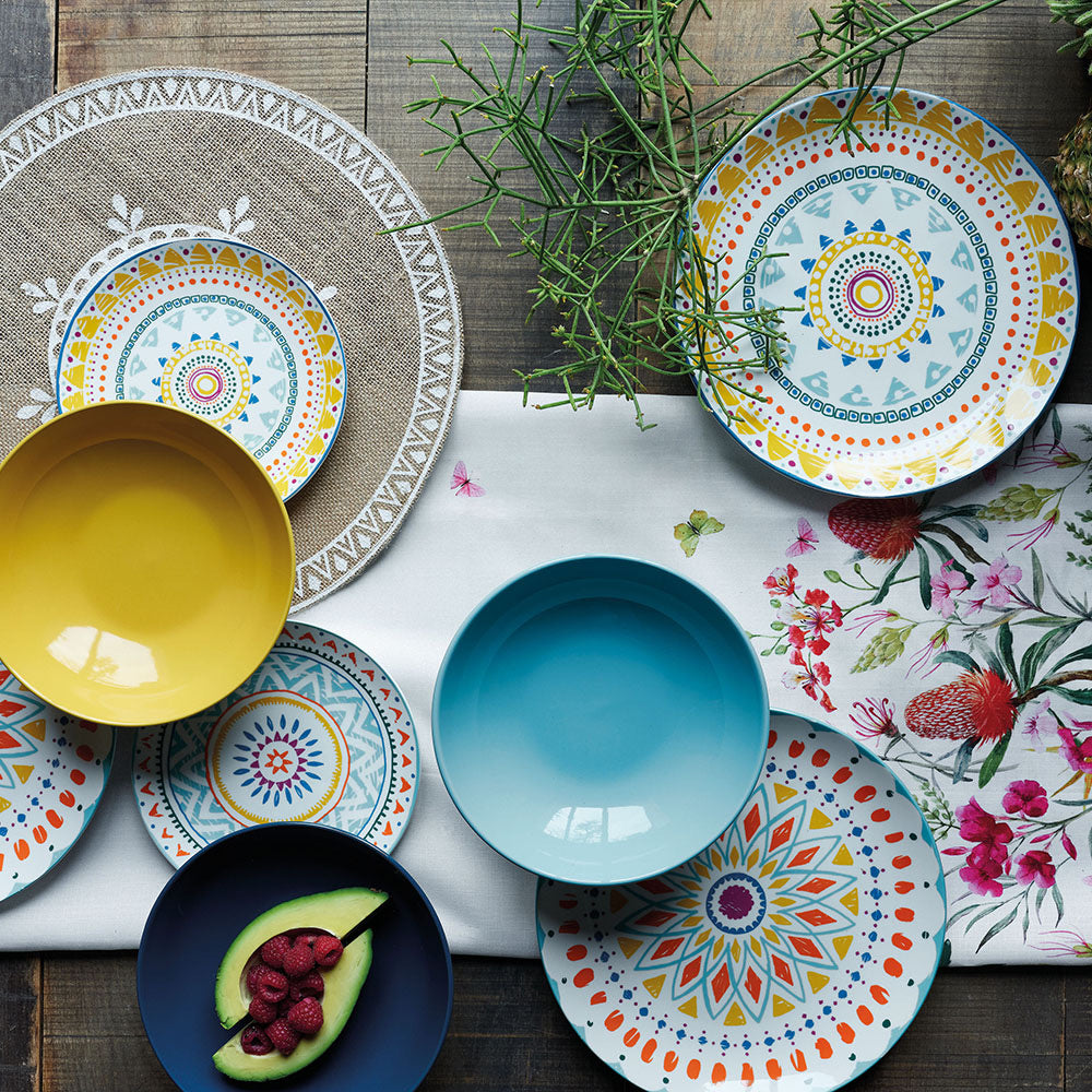Assiette Creuse En Porcelaine Tognana Thesis - Diamètre 26 Cm - Modèle Gourmet, Multicolore