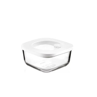 Store & More Leak-Proof Glass Fridge/ Freezer/ Microwave Container White
