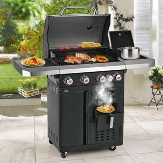Fryton Cook 4.1 Gas BBQ With 3.5L Airfryer Black