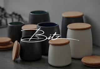 Stoneware Jar With Lid Height 16.5 cm