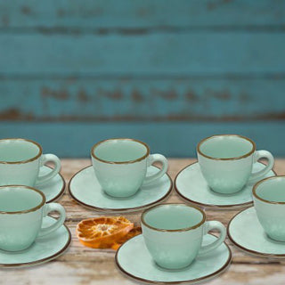 Set 6 Coffee Cup&Saucer Ceramic