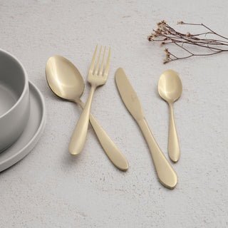 24-Piece Cutlery Set, mirror, Yellow Gold