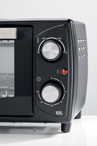 Electric oven with timer, 1000 W, 10 L Black