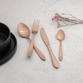 24-Piece Cutlery Set, Satin, Rose Gold