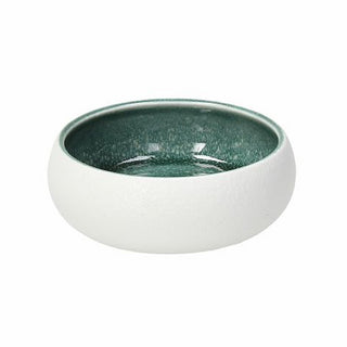 Elipse  white Teal Bowl