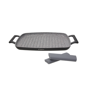 Rect. Grill 2 Handles 37x28cm Titanium Coating Ambiziosa