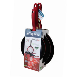 Grancuci Shiny Red Line Set 3 Pans 20-24-28cm