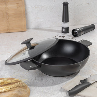 Casserole Wok with lid, 30 cm Anthracite