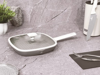 Grill pan with lid, 28 cm, Matt Grey