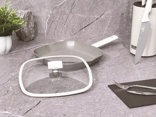 Grill pan with lid, 28 cm, Matt Grey
