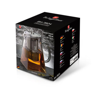 Square glass Teapot with filter