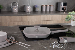 Grill pan with lid, 28 cm, Taupe