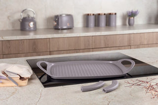 Grill plate, 47 cm, Taupe