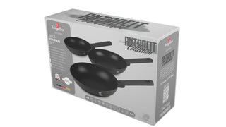 3 pcs frypan set, Anthracit
