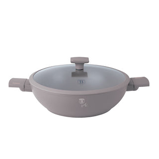 Casserole Wok with lid, 30 cm Taupe
