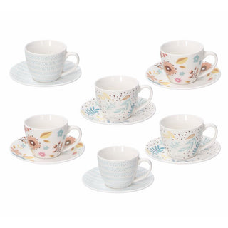 Iris Collection Coffee Cup & Saucer Set 6