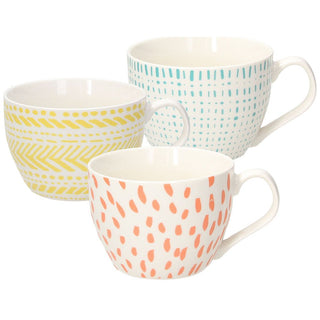 Iris Collection Breakfast Cup 400cc Set 3pcs