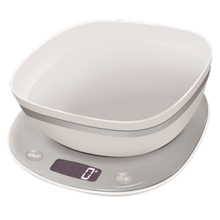 Electronic kitchen scale with bowl