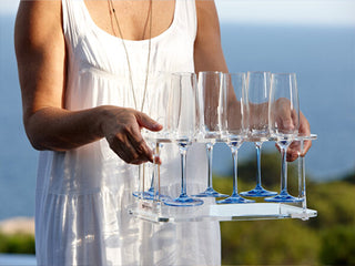 Ecozen Champagne Glass – Party Blue – 6 Pcs