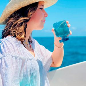 Bahamas Wine Cup Set 6 Pcs Ecozen Turquoise