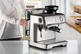 Espresso Coffee Machine In Stainless Steel, Built-in Ginder, 1600W