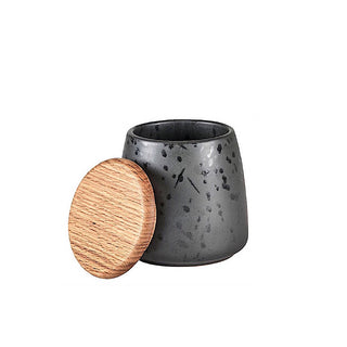 Stoneware Jar With Lid Height 12 cm