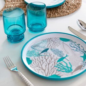 Bahamas Water Glass Set 6 Pcs Ecozen Turquoise