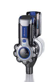 Cordless Electric Broom With Blue Rechargeable Battery 2 In 1 22.2V