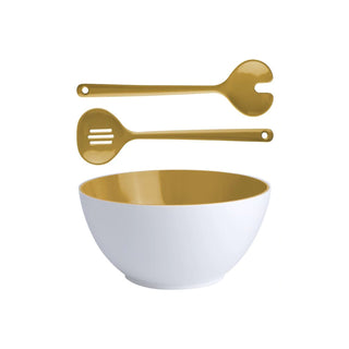 Summer - Salad Bowl & Cutlery - Mustard