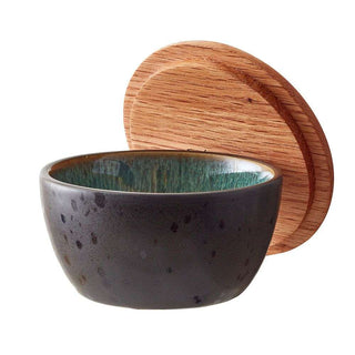 Stoneware Bowl With Lid Set 3 Pcs
