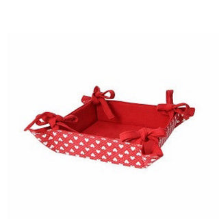 Square Bread Basket Textile Xmas Love