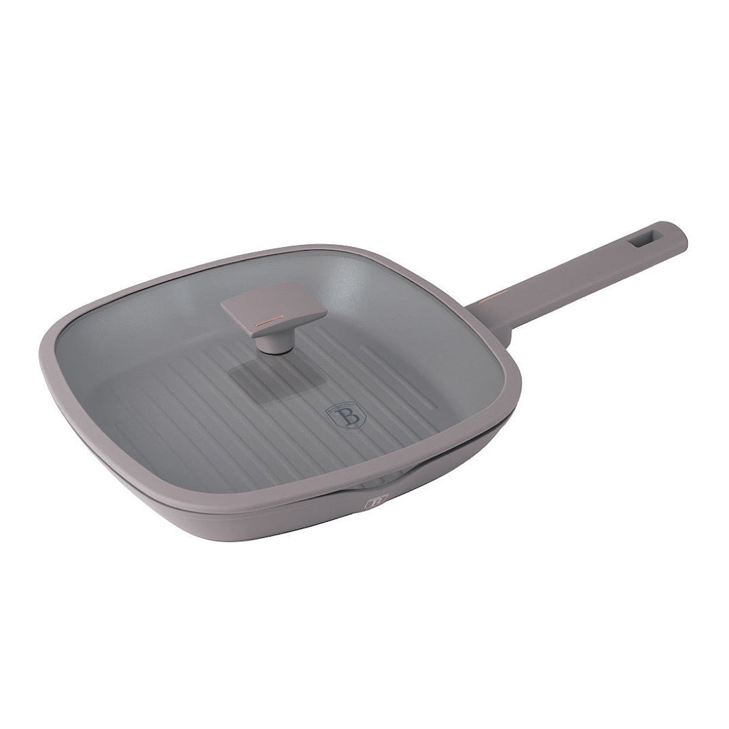 Grill pan with lid, 28 cm, Taupe