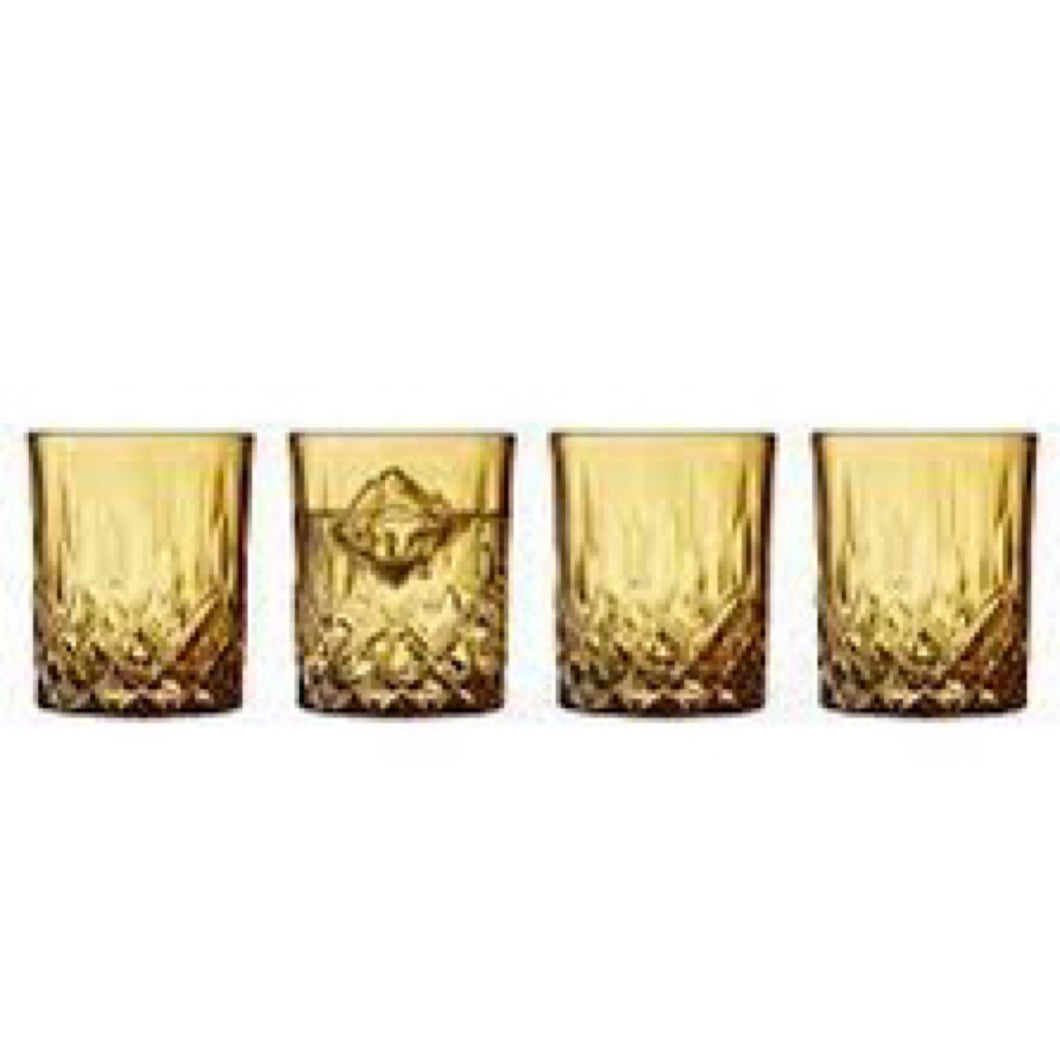 Whisky Glass Sorrento 32cl 4pcs Amber