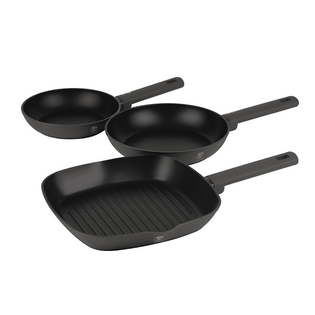 3 pcs frypan set, Anthracit