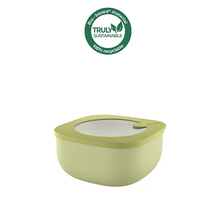 M STORE&MORE Shallow Leak-Proof fridge/freezer/microwave containers 975cc Avocado green