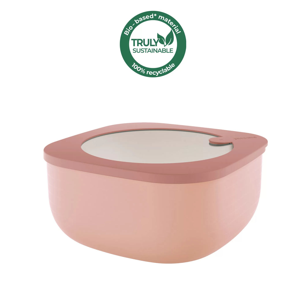 L STORE&MORE - Shallow airtight fridge/freezer/microwave containers 1900cc Peach blossom pink