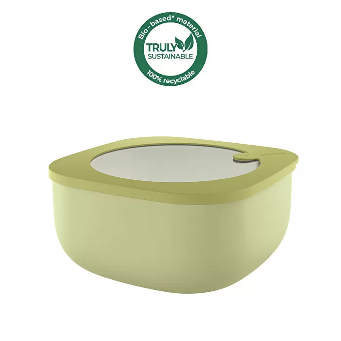 L STORE&MORE - Shallow airtight fridge/freezer/microwave containers 1900cc Avocado green