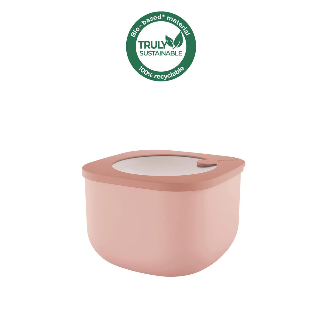 M STORE&MORE - Deep airtight fridge/freezer/microwave containers Peach blossom pink 1550cc