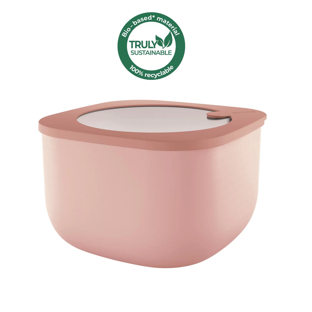 L STORE&MORE - Deep airtight fridge/freezer/microwave containers Peach blossom pink 2800cc
