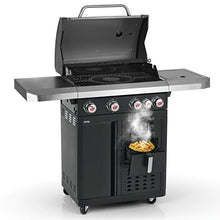 Load image into Gallery viewer, Fryton Cook 4.1 Gas BBQ With 3.5L Airfryer Black
