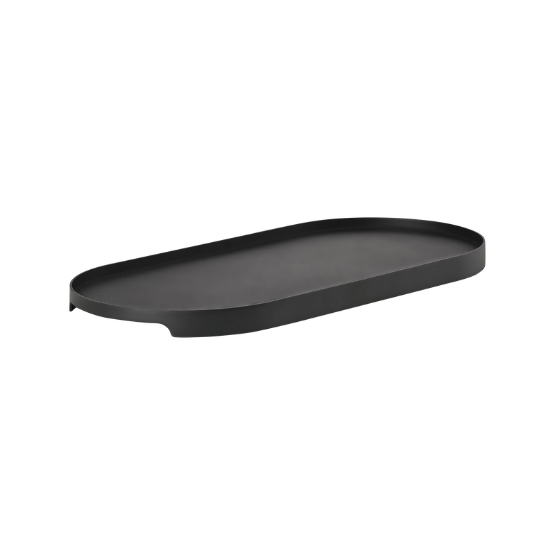 Tray Black Singles Oval 35x23x1.8cm