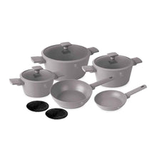 Load image into Gallery viewer, 10-Piece Kitchen Stackable Cookware Set Taupe Collection
