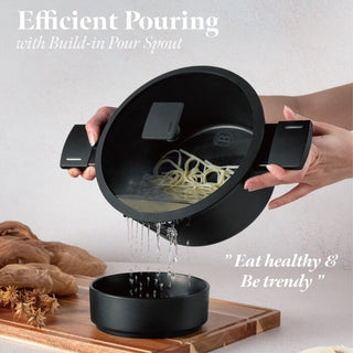 Casserole with lid, Black Matt