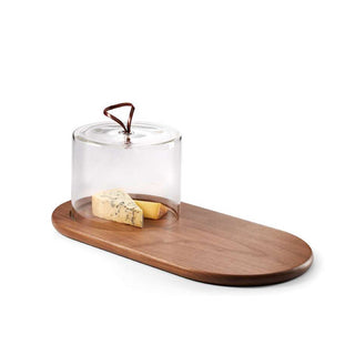 Walnut Cheese Board with Glass Dome