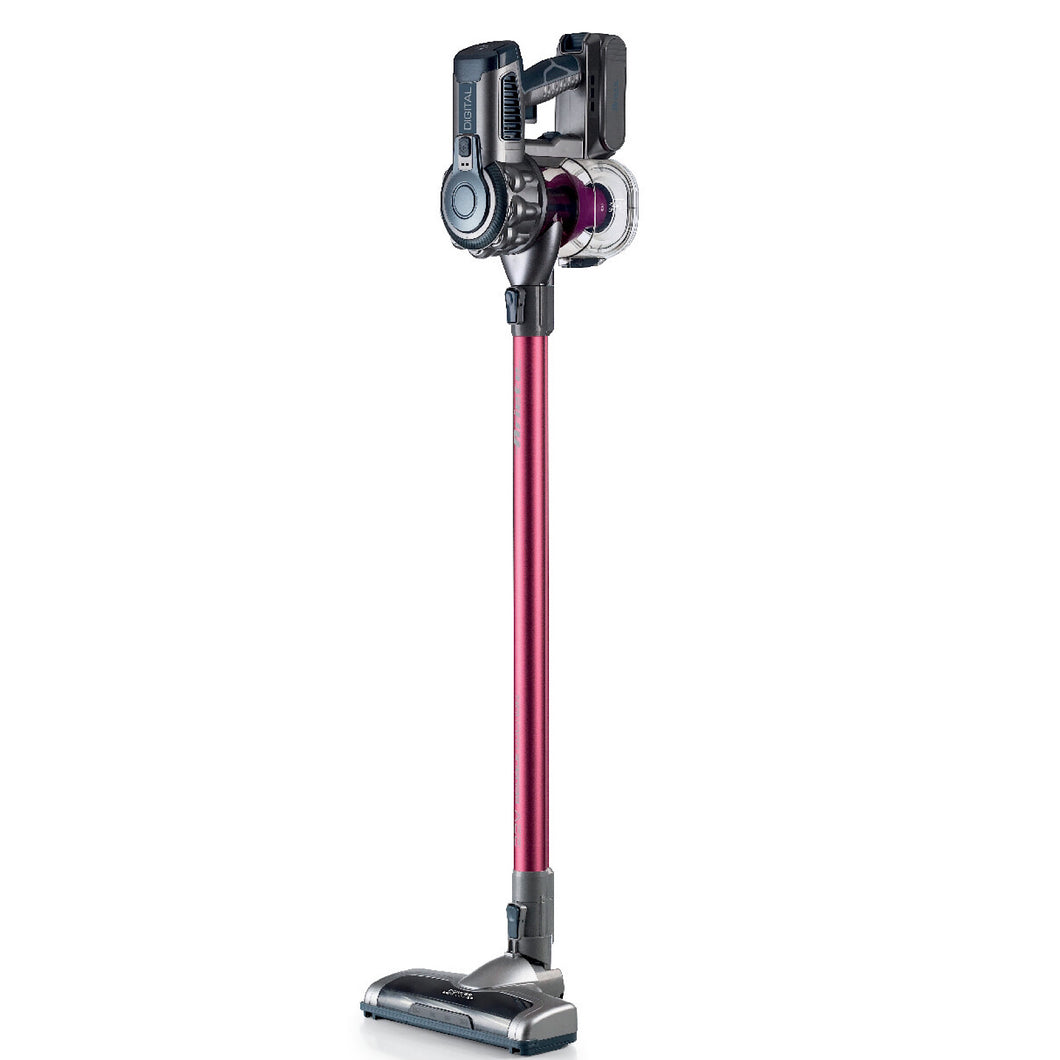 Cordless Electric Broom With Pink Digital Motor 2 In 1 22.2 V