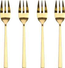 Load image into Gallery viewer, Cake Cutlery Fork Length 14.4cm 4Pcs Brass
