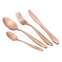 Load image into Gallery viewer, 24-Piece Cutlery Set, Satin, Rose Gold
