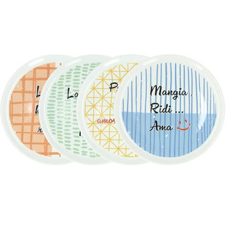 Round Pizza Plate 33cm Cinzia Multicolor