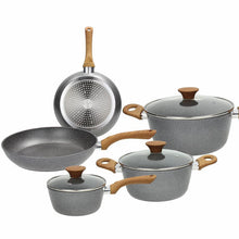 Load image into Gallery viewer, Cookware Set 8pcs Stone and Wood Line
