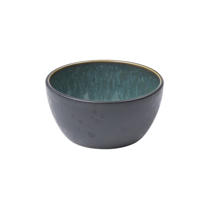 Stoneware Bowl 10cm Black/Green